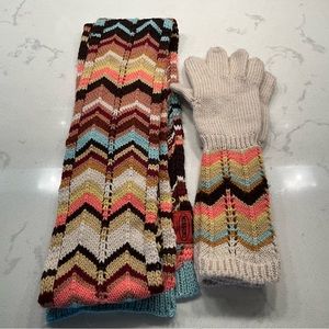 Missoni for Target Girls Gloves/Scarf bundle Size Small